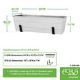 thumbnail image 2 of Achla C-20W-WM Flower Box with Wall Brackets, White - Medium, 2 of 5