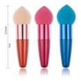 thumbnail image 4 of FELTECHELECTR 3 esponjas con forma de gota de agua para base de maquillaje, corrector y crema líquida para mujer (rojo, azul y piel), 4 of 7