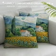 thumbnail image 3 of Nawypu Throw Pillow Cover Sunflower Farm with Mountain Rural Scenery Pillowcase Cushion Cover for Couch Bed Sofa, 3 of 5