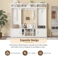 thumbnail image 5 of Yesfashion Shoe Storage Bench with Shelves Coat Hooks, Elegant Hall Tree with Wall Mounted Coat Rack, Entryway Organizer for Hallway, Foyer, Mudroom, Entrance Living Room, 5 of 9