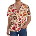 thumbnail image 1 of Fotbe Skull Retro record lips Camisa Estampada de Manga Corta para Hombre, Casual de Verano, Estilo Playero, Sin Arrugas-4X-Large, 1 of 5