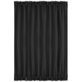 thumbnail image 2 of PiccoCasa French Door Curtains Rod Pocket Blackout Curtain Panel Black 1 W54" x L72", 2 of 8