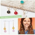 thumbnail image 4 of 24 Pcs Flat Round with Lightning Stitch Markers Enamel Alloy Crochet Stitch Marker Charms 304 Stainless Steel Clasp Locking Stitch Marker for Knitting Weaving Sewing Jewelry Making, 4 of 6