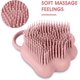 thumbnail image 3 of Cepillo de baño para perros y gatos, cepillo de silicona para el cuidado de cachorros, cepillo de masaje suave para limpieza de mascotas, dispensador de champú para masaje relajante (forma de pata ros, 3 of 5