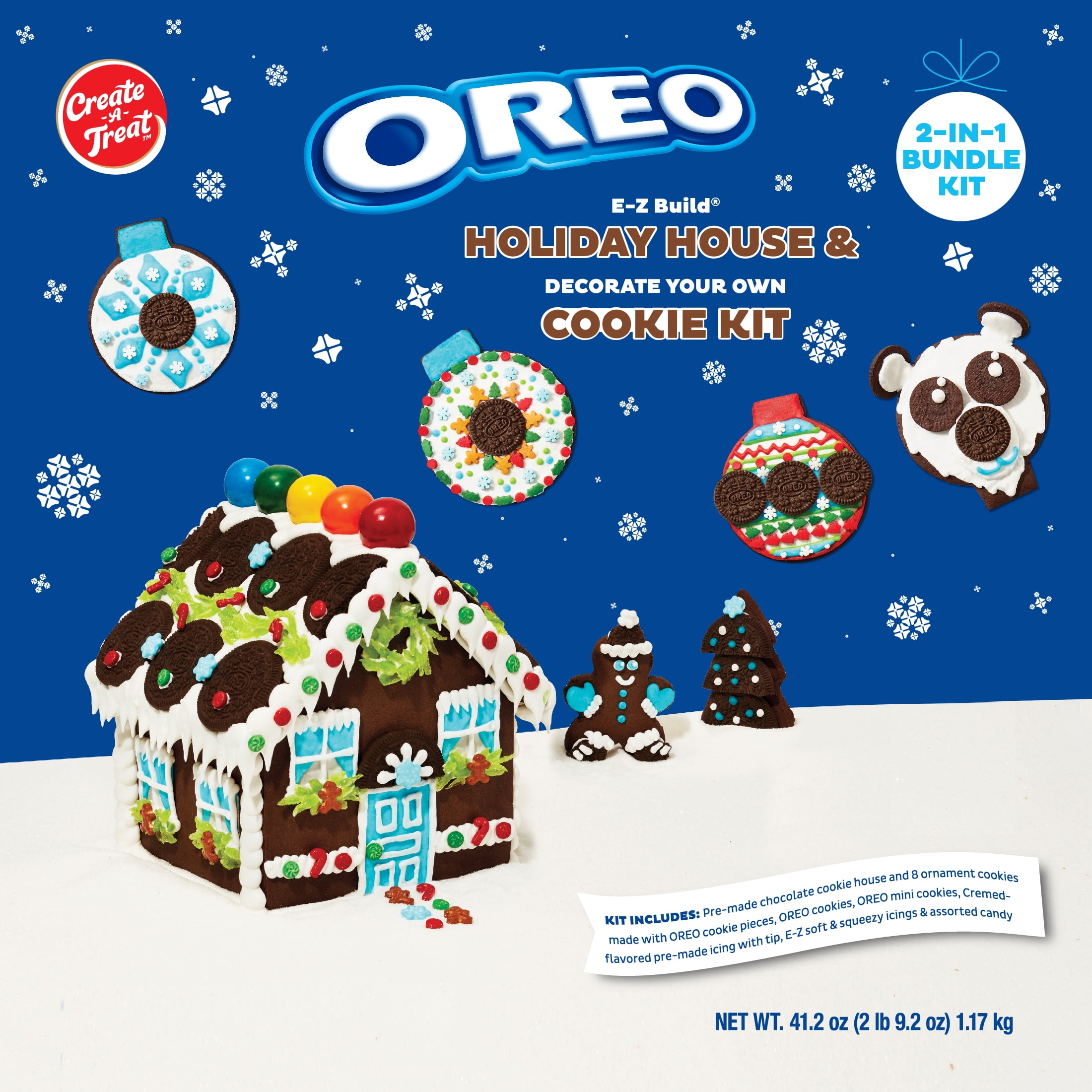 CreateATreat OREO Holiday Chocolate House & Cookie Decorating Kit