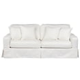 thumbnail image 5 of Sunset Trading Americana Replacement Slipcover Only for Box Cushion Track Arm Sofa | | White, 5 of 6