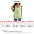 thumbnail image 4 of Blusa sin mangas de jacquard con escote en V, sin mangas, color liso, con ribete de encaje, jacquard, blusa para mujer, 4 of 8