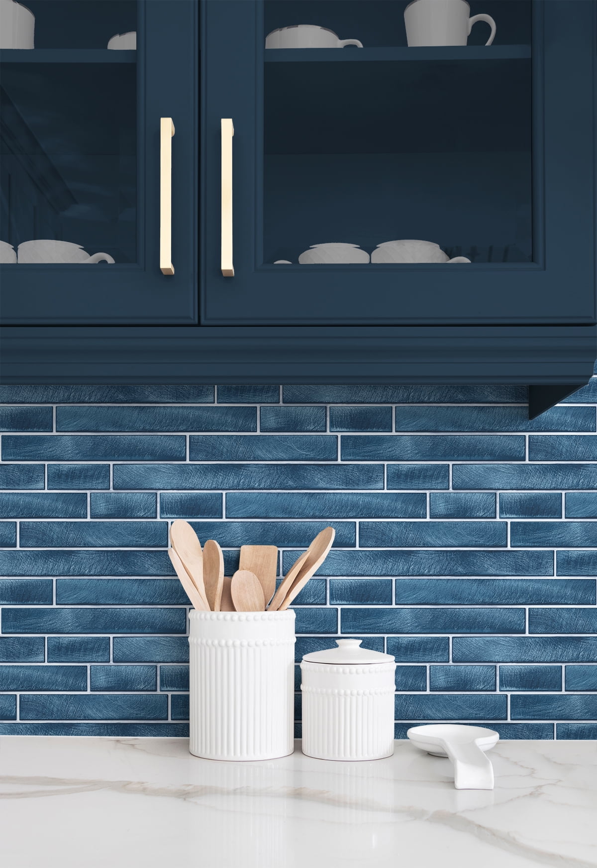 NextWall Brushed Metal Tile Peel and Stick Wallpaper