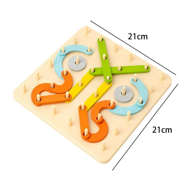 Wood Geometry Board Math Puzzle Imagination Recognition Brain Teaser Fine  Motor Skill Activity Geometry Shape Matching for Preschool Toddlers Baby 