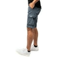 thumbnail image 4 of RAW X Mens Belted 12.5" Inseam Knee Length Cargo Shorts, Steel, 32, 4 of 7