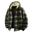 thumbnail image 3 of FDGIU ‌‌‌‌‌Men's Flannel Jacket - Fleece Lined Plaid Zip Up Hoodie Winter Warm Coat, 3 of 6