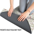 thumbnail image 3 of 74x26 Inch Yoga Towel, Sweat Absorbent Non-Slip Mat for Hot Yoga, Pilates & Fitness,Hummingbird Floral Vine Red White Pattern, 3 of 5