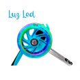thumbnail image 3 of Scooter Infantil Azul Neón Ruedas Luz Led Direccionables LAVIGA Altamente Resistente, 3 of 7