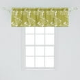 thumbnail image 2 of Ambesonne Sea Shells Valance Pack of 2, Swirls with Seahorse, 54"X18", Yellow Green White, 2 of 3