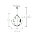 thumbnail image 4 of Capital Lighting 447051AD Madison 5 Light 25" Wide Abstract Chandelier - Brass, 4 of 7