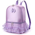 thumbnail image 2 of BTEPSGA Ballet Bag Ballerina Dance Backpack with Separate Shoe Compartment for Dance Bag Gymnastics Latin Dance Yoga Storage Bag (Purple), 2 of 8