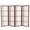 Brown, variant on 4 ft. Tall Japanese Design Double Cross Lattice Screen - White - 3 Panels