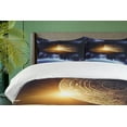 thumbnail image 4 of Ambesonne Space Duvet Cover Sets, Earth Landscape, 2-Queen, Blue Yellow, 4 of 7