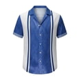 thumbnail image 4 of Hawaiian Shirt for Men Casual Printed Short Sleeve Button Down Top Patterns Comfortable Breathable Beach Collar Navy Shirts XXL, 4 of 4