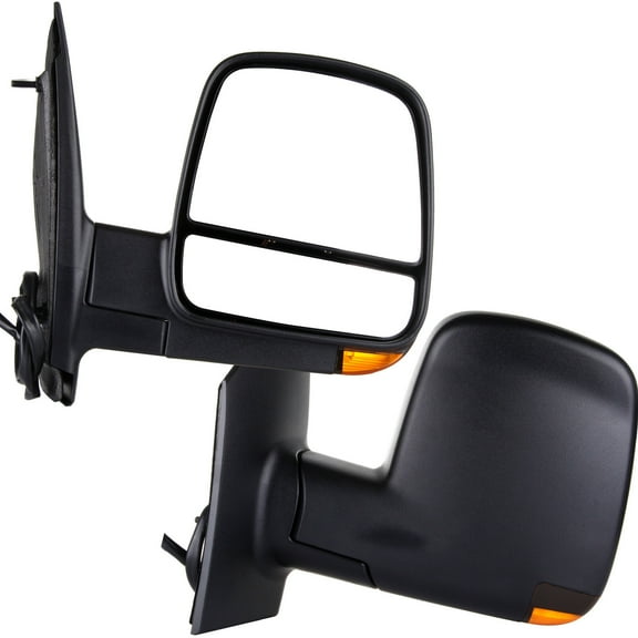 SCITOO Left and Right Side Mirrors Fit Compatible with 2008-2013 for Chevy Express 3500 Manual Folding Heated Turn Signal GM1320397 GM1321397