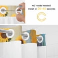 thumbnail image 2 of Spring Flowers No Hooks Shower Curtain with Snap-in Liner Watercolor Sunflowers Country Green Leaves Shower Curtains for Bathroom, Waterproof, Easy Install, Washable 66"x72", 2 of 9