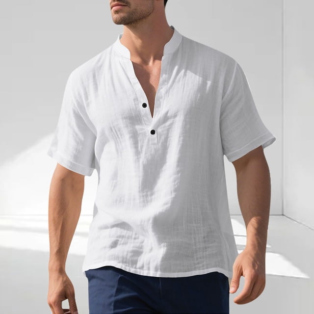 pstuiky camisetas de hombre, Camisas de recuperación posoperatoria de color sólido para hombre, extraíbles, de manga corta, con botones laterales totalmente abiertos y adaptables xxl
