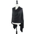 thumbnail image 3 of Styles I Love Women Ultra Soft Knit Poncho Sweater Pullover Cardigan Lightweight Wrap Topper for All Season (Black), 3 of 7