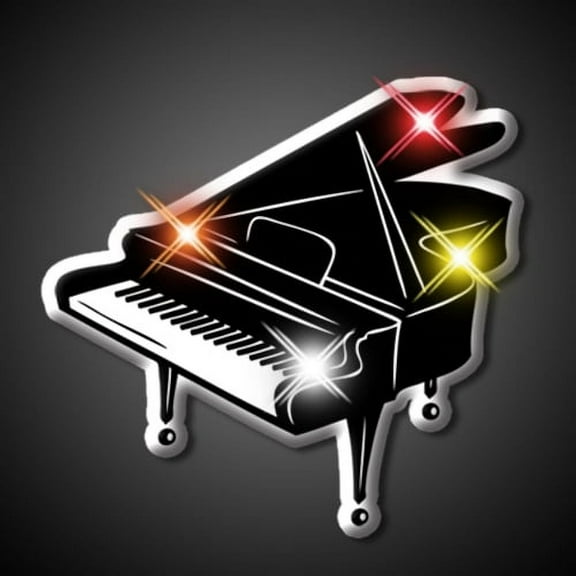 FlashingBlinkyLights Piano Flashing LED Light Up Body Light Pins