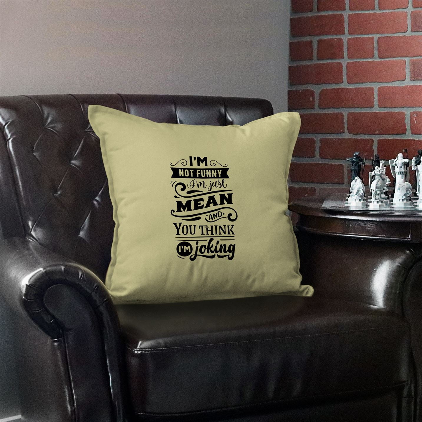 I'm Actually Not Funny I'm Just Really Mean Throw Pillow Cover –