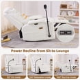 thumbnail image 3 of Holaki Power Recliner Chair, 270° Swivel Recliner with Heat & Lumbar Support, Modern Chenille Rocker Recliner Nursery Chair with Smart Cup Holder & Adjustable Armrests for Nursing, White, 3 of 10