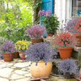 thumbnail image 1 of 8 paquetes de flores artificiales para exterior, plantas resistentes a los rayos UV, plantas de plástico falso kaili Sencillez, 1 of 1