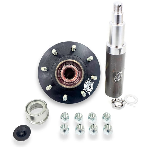 SOUTHWEST WHEEL R50642X 42 Spindle & Pre-Greased 8-6.5" Bolt Circle Trailer Hub with 1/2" Studs