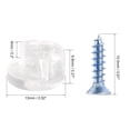 thumbnail image 3 of Unique Bargains Glass Retainer Clips Kit, 13mm Dia Furniture Door Clips Mirrors Holder with Screws for Doors, Windows, 100 Set, 3 of 5