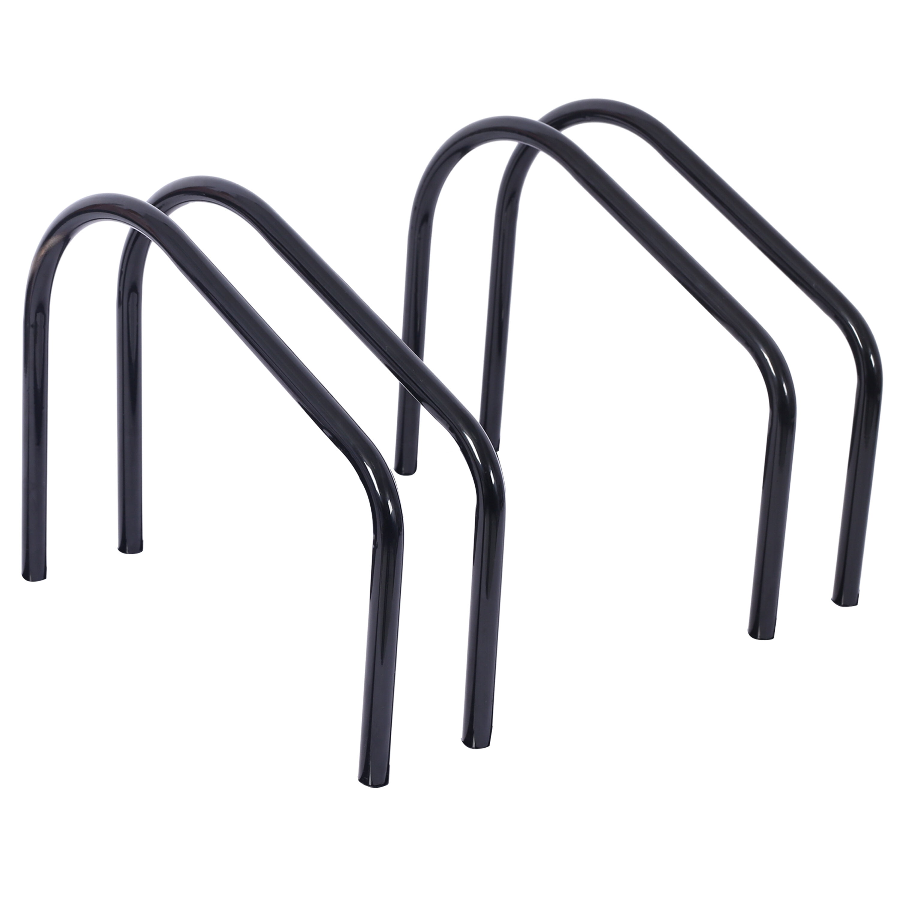 , 2 Bikes Floor Bike Stand, Bike Parking Rack Garage Bike Storage Stand Indoor/Outdoor 22-28" Wheel Stand, Max. Tire Width 2.15",black painted, Black ,Steel ,