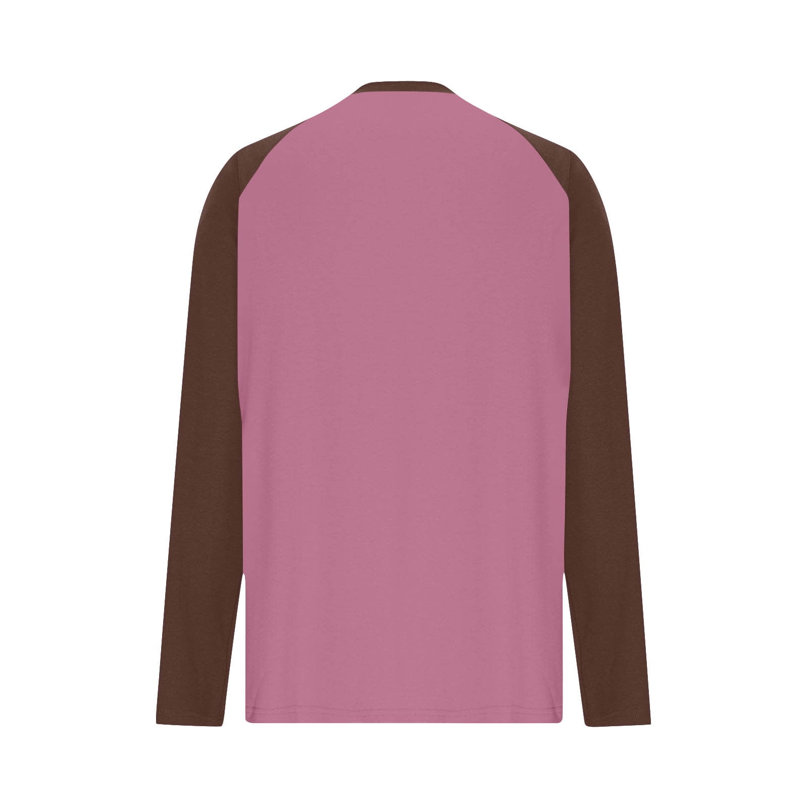 aohooy Womens Plus Size Long Sleeve Baseball Shirt Color Block Casual Loose Tees Tshirts Spring Round Neck Loose Fit Tunic Tops Hot Pink,XXXL