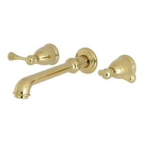 Kingston Brass KS7122BL 8-Inch Center Wall Mount Bathroom Faucet, Polished Brass