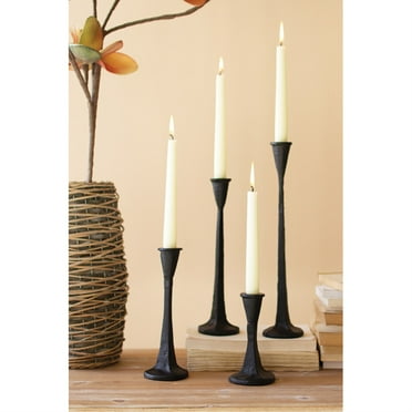 Kalalou Inc Set Of Four Cast Iron Taper Candle Holders