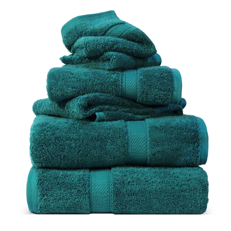 Superior 800 GSM Egyptian Cotton 8-Piece Towel Set, Soft Ultra Absorbent Towels, Purple