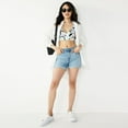 thumbnail image 4 of Women's Levi's® Mid-Length Jean Shorts Color: Im Just A Fan Size: 33(US 16)M, 4 of 4