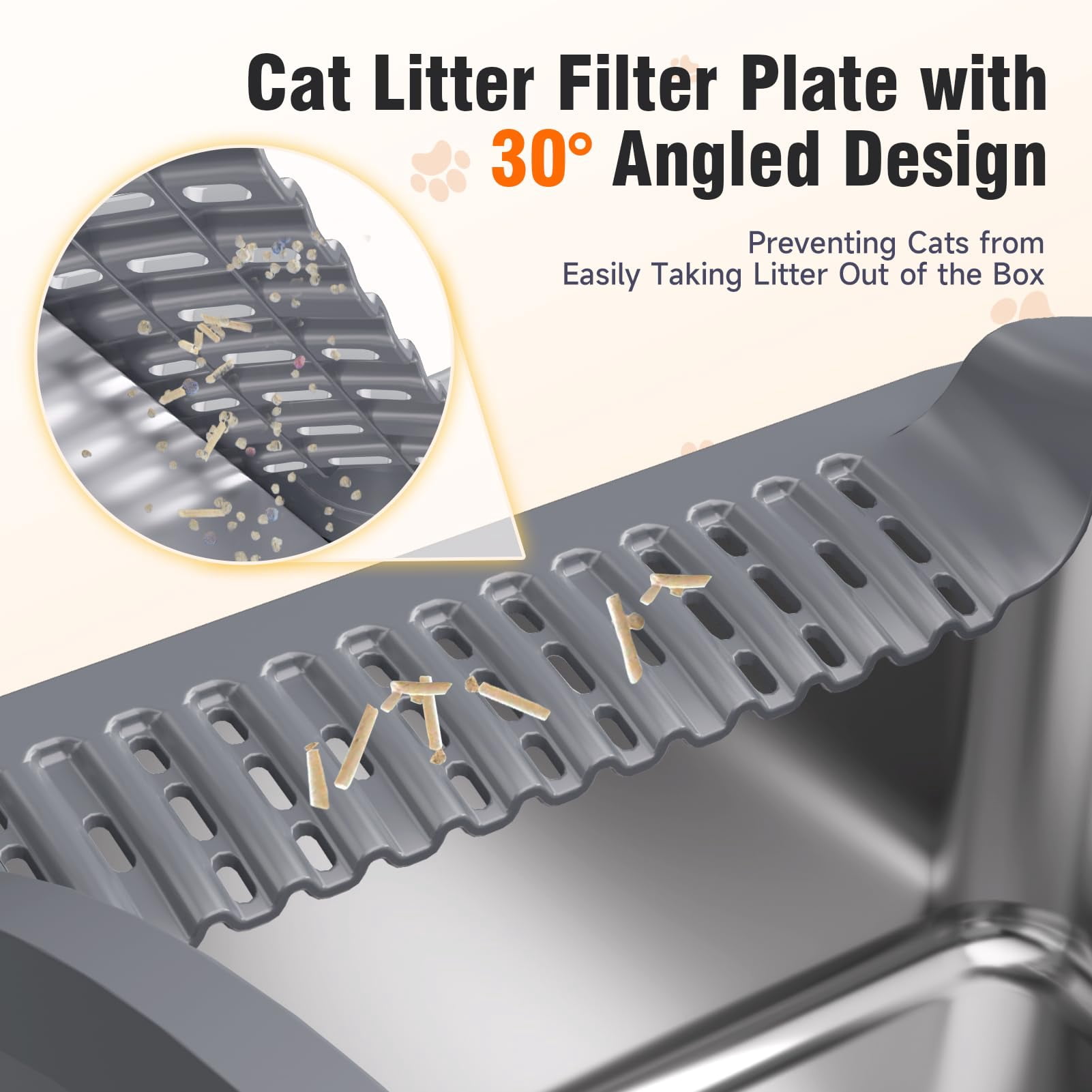 2PACK Stainless Steel Cat Litter Boxes, Large Metal Litter Box with High Sides Lid, Odor Free Litter Pan Include Scoop Easy Cleaning Anti-Scratch Kitty Cat Box Anti-Urine Leakage, Non-Sticky