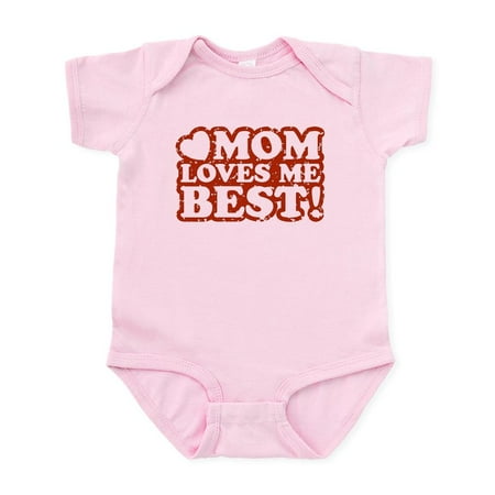 

CafePress - Mom Loves Me Best Infant Bodysuit - Baby Light Bodysuit Size Newborn - 24 Months