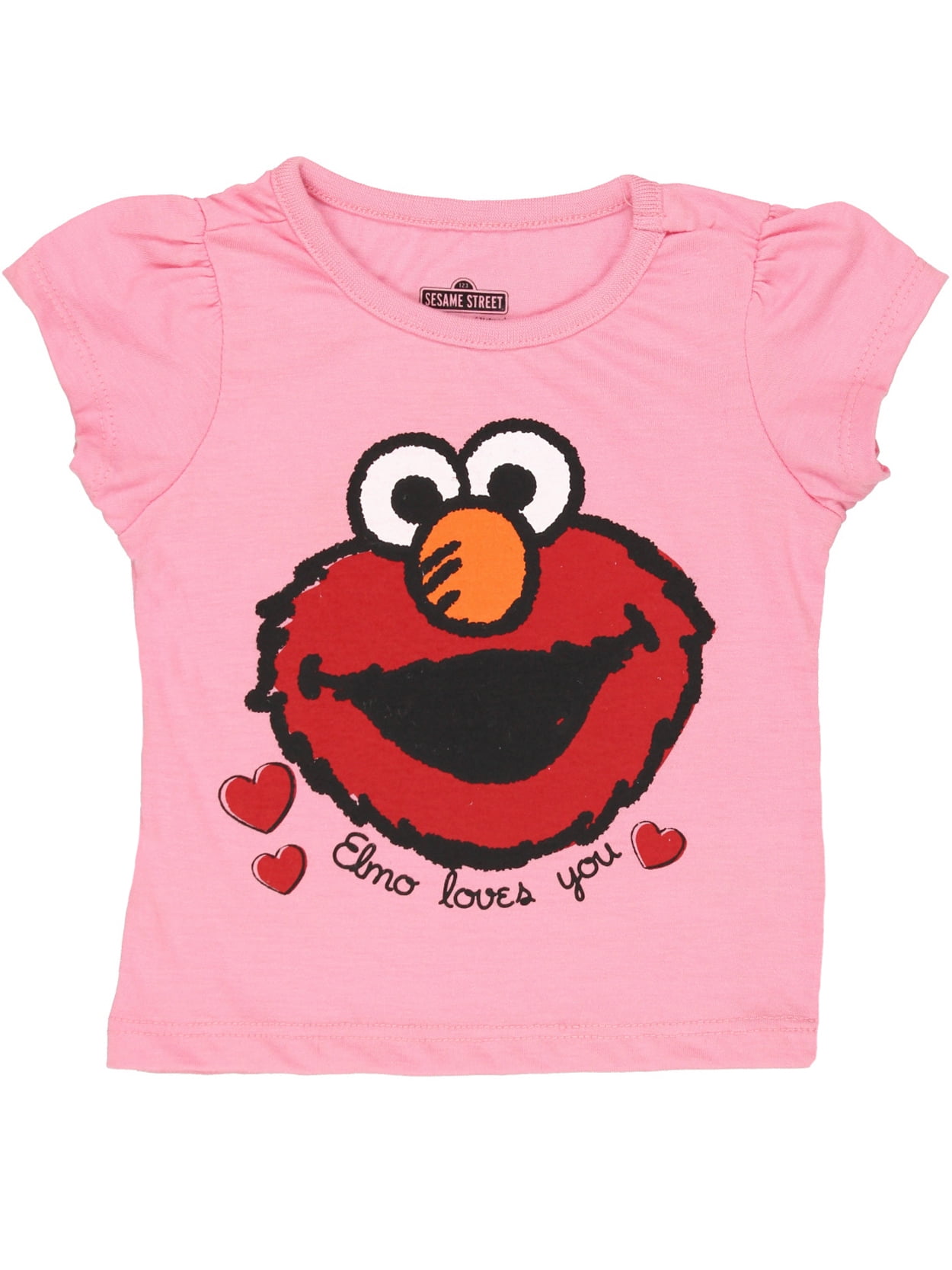 Sesame Street Elmo Girls Short Sleeve Tee Baby/Toddler 