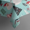thumbnail image 5 of Blue Christmas Santa and Snowman Pattern Square Tablecloth,Waterproof Square Table Cover,Wipeable Spillproof Washable Table Cover for Home Kitchen Party Decor 42"X42"(107x107cm), 5 of 6