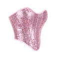thumbnail image 4 of Xfvqtps Corsets for Women Sequin Lace up Back Straps Boned Overbust Corset Bustier Shapewear Pink, 4 of 8