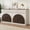 White, variant on Aphthongs Modern Fluted Sideboard Cabinet, 65" W Symmetrical Arc Accent Sideboard Buffet Cabinet with Storage & 3 Drawers, Fluted Buffet Cabinet, Credenza, Wood Mid Century Cabinet, White