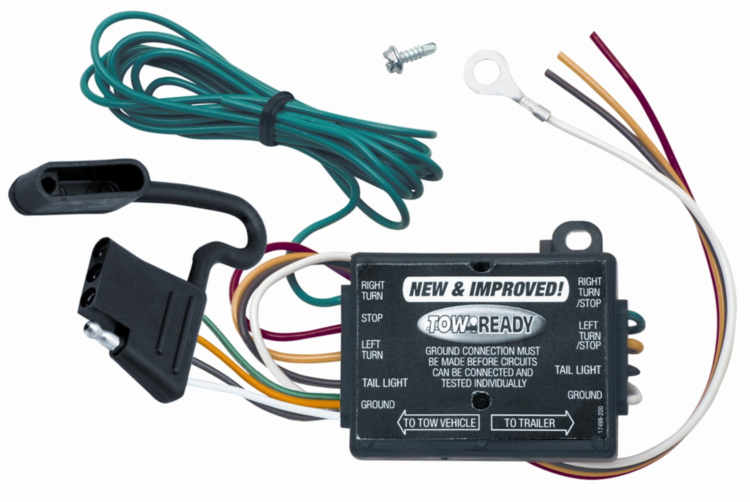 Tow Ready 119130-012 Trailer Light Converter; Incl. 12 in Leads; 60 in. 4-Flat Car End Connector; 12 Pack; - Walmart.com