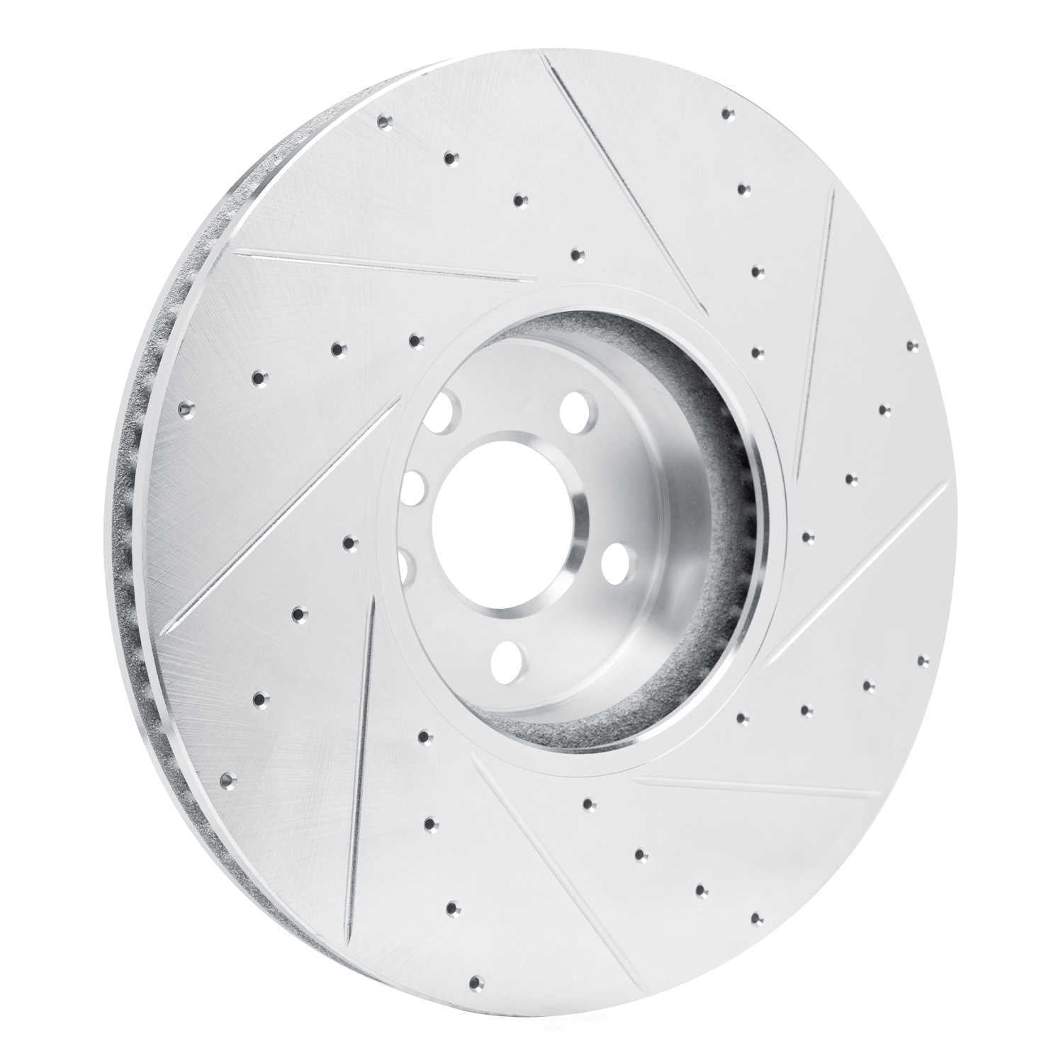 Dynamic Friction Company 631-31132D DFC Brake Rotor - Drilled And Slotted - Silver