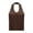Coffee, variant on Womens Halter Tank Top Solid Color Backless Blouses Loose Breathable Casual Workout Layering Tops