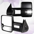 thumbnail image 3 of SCITOO Towing Mirrors Tow Mirrors Black Truck Mirrors fit for 1999-2002 For Chevy Silverado For GMC Sierra Pickup with Pair LH RH Power Adjusted Heated LED Turn Signal Running Light, 3 of 4