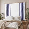 thumbnail image 3 of Navy Blue Striped Tapestry for Bedroom Wall Hanging Tapestry,Modern White Striped Abstract Art Aesthetics Ceiling Backdrop Tapestries Poster Blanket Wall Decor for Teens Room Living Room 55" x 73", 3 of 8